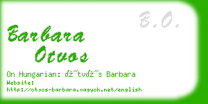 barbara otvos business card